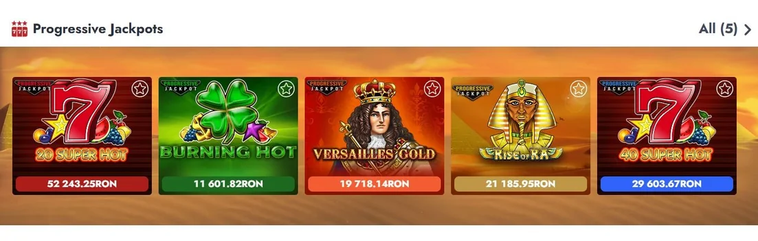Browse progressive jackpot slots.